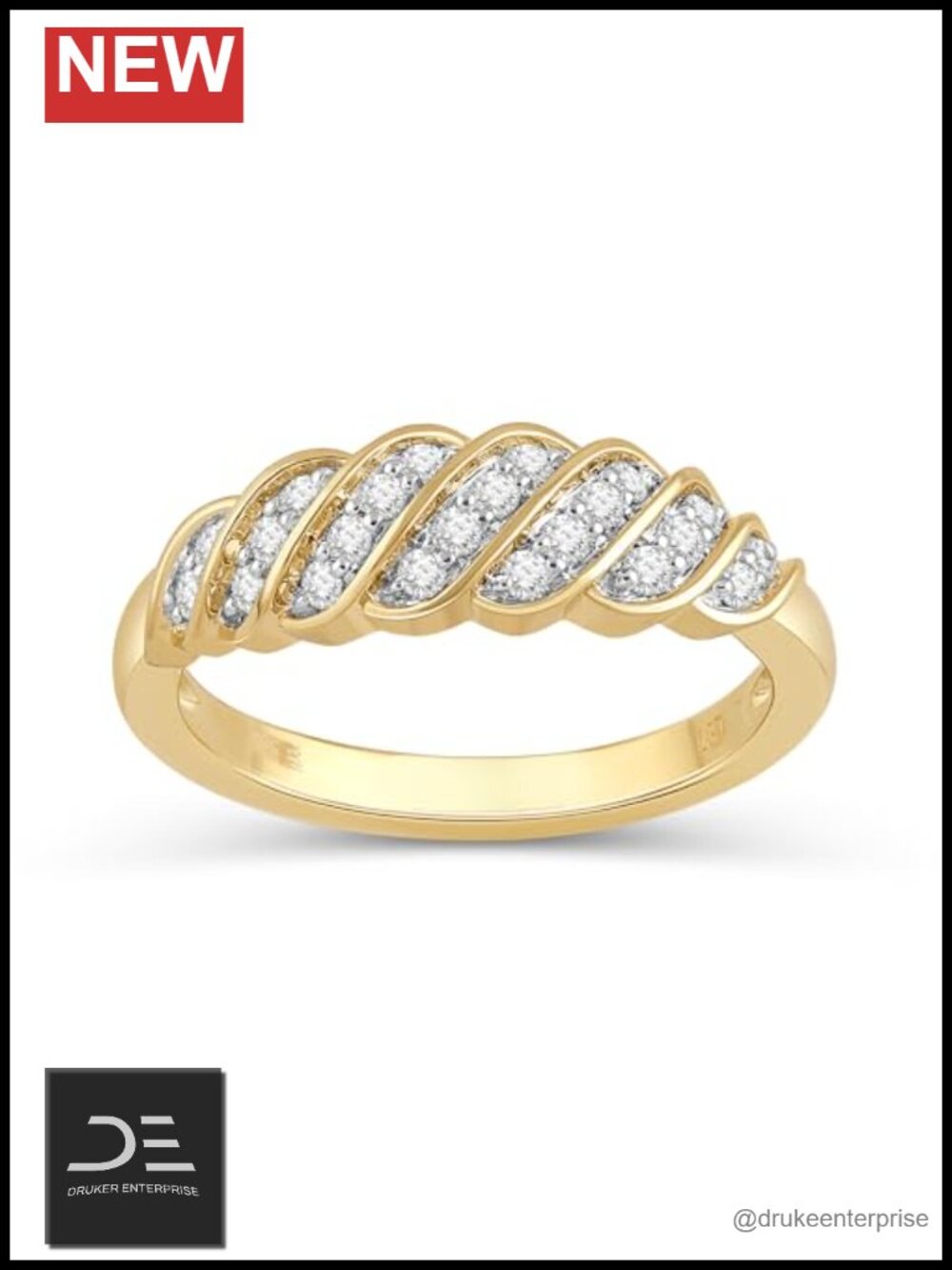 925 Sterling Silver Lab Grown Diamond Croissant Dome Ring